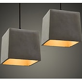 cheap Island Lights-LED Pendant Lights Cement Kitchen Island Lighting Modern Farmhouse Foyer Entryway Light Fixtures Ceiling Hanging Globe Over Table 110-240V