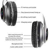 levne Herní headsety-VJ033 Sluchátka přes ucho Nad uchem Bluetooth 5.0 LED světlo Stereo pro Apple Samsung Huawei Xiaomi MI Každodenní použití Mobilní telefon