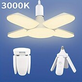 お買い得  電球-ペンダントファンライト 高輝度ミニLEDガレージライト 28W 6500K ペンダントライト 折りたたみ式