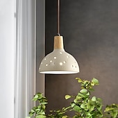 abordables Éclairages pour îlot-LED suspension design ciment 10 &quot;éclairage de l&#039;îlot de cuisine moderne ferme foyer entrée luminaires plafond suspendu globe sur table cordon réglable 1 pièces 110-240v
