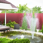 baratos Luzes Subaquáticas-fonte solar bomba de água fonte solar jardim lagoa cachoeira ao ar livre banho de pássaros fonte vista fonte decoração do jardim sem iluminação