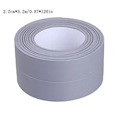 お買い得  浴室用ガジェット-2 パックテープコーキングストリップ PVC 自己粘着コーキングシールテープキッチンシンクトイレ浴室シャワーと浴槽 2.2 センチメートル * 3.2 メートル/0.87 * 126 インチ