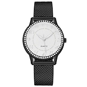 billige Kvartsklokker-Diamant lysende klokke morsdagsgave kvinner mesh rem morsdagsgave kvinner klokke kvarts klokke morsdagsgave til kvinner klokker