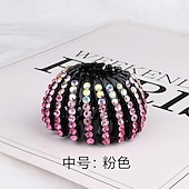 abordables Accessoires de coiffure-1 pc strass nid forme pince à cheveux élégant bun maker queue de cheval titulaire cheveux griffe coiffure accessoire