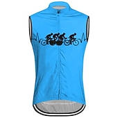 זול חולצות גברים-בגדי ריקוד גברים ווסט לרכיבה חולצת ג'רסי לרכיבה גראפי מצחיק ללא שרוולים אופנייים אפוד ג'רזי צמרות עם 3 כיסים אחוריים רכיבת הרים רכיבת כביש ייבוש מהיר כיס אחורי פתילת לחות נושם ספורט שחור צהוב אדום