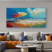 preiswerte Landschaftsgemälde-Handgefertigtes, handgemaltes Ölgemälde, Original-Sonnenschein-Ozean-Ölgemälde auf Leinwand, extra großes Wandkunst, abstraktes weißes Wellengemälde, Boho-Wanddekoration, gerollte Leinwand, kein