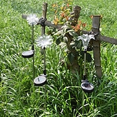 halpa Maisemavalot-aurinkopanos valot värinvaihto ulkona moniväriset aurinkokukat pihavalot vedenpitävä puutarhasisustus (voikukka, lilja, auringonkukka) aurinkoterassi valot monivärinen vaihtuva