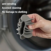 cheap Bathroom Gadgets-5pcs Silicone Laundry Ball, Reusable Clothes Hair Removal Cleaning Tool, Pet Hair Remover Washing Machine Dog Cat Hair Cleaning Gadgets