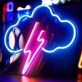 billiga LED-neonlampor-neonskylt moln led neonljus vägglampa väggdekor batteri eller usb-driven lyser upp akryl neonskyltar för sovrum barnrum vardagsrum