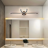 economico Luci per specchi-lampada frontale a specchio a led vanity light 80cm 20w applique da parete per camera da letto semplice moderna bagno alluminio acrilico nero ip20 110-240v