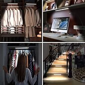 cheap Cabinet Light-Light In The Box Wireless Motion Sensor Under Cabinet Light, Wardrobe Light Color Adjustable Infrared Cat Eye Motion Sensor Kitchen Led Under-Cabinet Lights