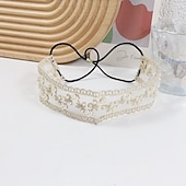 economico Accessori per acconciature-1 pezzi di strass in rilievo elastico della fascia gioiello fasce fascia dei capelli della perla perline di cristallo delle donne avvolgere la testa delle ragazze della signora accessori dei monili