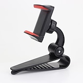 cheap Car Holder-Sun Visor Phone Mount Car Phone Holder For Car Universal 360 Rotating Car Mount Support Clip Bracket Cradle Clip Compatible To Smartphones