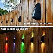 economico Applique per esterni-Lampada Da Giardino Solare Da Esterno Con Lampada Da Giardino Impermeabile Ip65 Cambia Colore RGB Illuminazione Solare Da Giardino