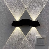 economico applique da esterno-Lampada Da Parete A Led Da Esterno Impermeabile 10 W Su E Giù Illuminazione Da Interno A Doppia Testa Curva Da Parete Camera Da Letto Moderna Luce Bianca Calda