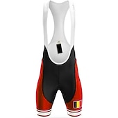 Χαμηλού Κόστους Ανδρικά σορτς, καλσόν &amp; παντελόνια-Ανδρικά Συμπαγές Χρώμα Με Μοτίβο Βέλγιο Εθνική Σημαία Αθλητική φόρμα σορτς ποδηλασίας Ποδήλατο Σορτσάκι με τιράντες Παντελόνια Ποδηλασία Βουνού Ποδηλασία Δρόμου Αθλητισμός 3D Pad