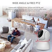 abordables Caméras IP d&#039;intérieur-720p caméra de sécurité ip sans fil cctv wifi caméra de surveillance à domicile prise en charge du moniteur pour bébé p2p téléphone télécommande filtre ir-cut vision nocturne infrarouge détection de
