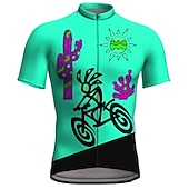 billiga Tröjor för män-Herr Cykeltröja Kortärmad Cykel Tröja Överdelar med 3 bakfickor Bergscykling Vägcykling Andningsfunktion Snabb tork Fuktabsorberande Reflexremsa Gul Röd Blå Grafisk Polyester sporter Kläder