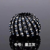 abordables Accessoires de coiffure-1 pc strass nid forme pince à cheveux élégant bun maker queue de cheval titulaire cheveux griffe coiffure accessoire
