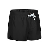 baratos shorts de natação masculinos-Homens Roupa de Banho Shorts de Natação Calção Justo de Natação Tecido Conforto Respirável Ao ar livre Diário Para Noite Moda Casual Preto Branco