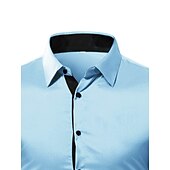 abordables camisa con botones para hombre-Hombre Camisa Camisa de verano Abotonar la camisa Camisa casual Negro Blanco Azul Piscina Verde Ejército Manga Larga Plano Diseño Diario Vacaciones Ropa Moda Casual Cómodo