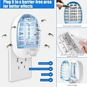 billige Bug Zapper-bug zapper innendørs, fluefelle for innendørs, elektronisk myggdreper mygg zapper med blått lys for stue, hjem, kjøkken, soverom, babyrom, kontor(2 pakker)