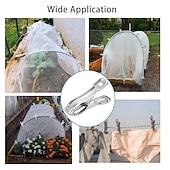 ieftine accesorii pentru îngrijirea plantelor-16 bucăți cleme de seră din oțel inoxidabil cleme de grădină acoperire cu plante pe cercuri de grădină sau cercuri de seră ace de haine din oțel inoxidabil cleme metalice robuste pentru prosoape de