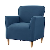 abordables Cubierta de sillón y silla sin brazo-Funda elástica para sillón color burdeos, funda protectora para sofá de 1 plaza con base elástica para niños y mascotas