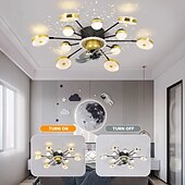 levne Světla pro stropní ventilátor-stropní ventilátor s aplikací světla&amp;amp; dálkové ovládání 102 cm stmívatelné 6 rychlostí větru sputnik designová projekce moderní stropní ventilátor do ložnice, obývacího pokoje, malého pokoje