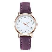 levne Quartz hodinky-dámské hodinky móda ležérní kožený pásek hodinky svítící jednoduché dámské malý ciferník quartzové hodiny šaty náramkové hodinky reloj mujer