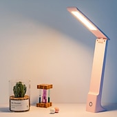 preiswerte Schreibtischlampen-Tragbare LED-Schreibtischlampe, faltbar, 3 Farben, Touch-dimmbar, Tischlampe, wiederaufladbar, USB-Nachtleselampe für Studium, Büroarbeit
