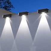 abordables Appliques d&#039;extérieur-Lampes solaires d&#039;extérieur à LED, applique murale, éclairage de clôture, éclairage de patio super lumineux, éclairage extérieur, éclairage de jardin étanche, balcon, clôture, porche, décoration de la maison, lampe de nuit solaire