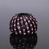 abordables Accessoires de coiffure-1 pc strass nid forme pince à cheveux élégant bun maker queue de cheval titulaire cheveux griffe coiffure accessoire