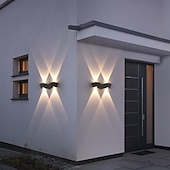 economico applique da esterno-Lampada Da Parete A Led Da Esterno Impermeabile 10 W Su E Giù Illuminazione Da Interno A Doppia Testa Curva Da Parete Camera Da Letto Moderna Luce Bianca Calda