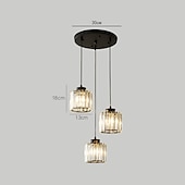 cheap Island Lights-LED Pendant Lights Kitchen Island Crystal Chandeliers 1/3 Head  Modern Farmhouse Foyer Entryway Light Fixtures Ceiling Hanging Globe Over Table Warm White Black/Gold
