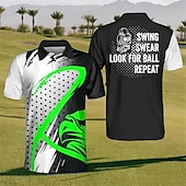 Per uomo A Pois Polo Sportivi Maglia da golf Manica Corta Magliette polo Camicie con Colletto Casual Abbigliamento sportivo Abbigliamento da vacanza Bottoni Stampa 3D Giallo Rosso Blu economico Polo da golf da uomo-Per uomo A Pois Polo Sportivi Maglia da golf Manica Corta Magliette polo Camicie con Colletto Casual Abbigliamento sportivo Abbigliamento da vacanza Bottoni Stampa 3D Giallo Rosso Blu