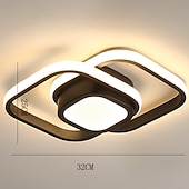 cheap Ceiling Lights-LED Ceiling Light 1-Light 32cm Geometric Shapes Flush Mount Lights Silica gel Aluminum Ceilling Light for Corridor Porch Bar Creative Loft Balcony Lamps Warm White/White 110-240V