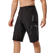 abordables Shorts, collants et pantalons pour hommes-Homme Short VTT Velo Cyclisme Short Vélo Vélo Cuissard Short Short VTT Vélo tout terrain Vélo Route Des sports Respirable Séchage rapide Poids Léger Bandes Réfléchissantes Noir avec rouge Noir