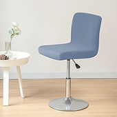 abordables Funda para silla de comedor-2 piezas de funda elástica para taburete de bar, color burdeos, funda para taburete de bar, funda cuadrada giratoria para taburete de bar, funda para silla para comedor, funda de asiento de