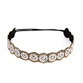 economico Accessori per acconciature-1 pezzi di strass in rilievo elastico della fascia gioiello fasce fascia dei capelli della perla perline di cristallo delle donne avvolgere la testa delle ragazze della signora accessori dei monili