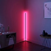 tanie ledowa lampa podłogowa-Nowoczesna narożna lampa podłogowa led nastrojowe światło światła kolorowa sypialnia salon dekoracja wnętrz oświetlenie wewnętrzne lampy stojące