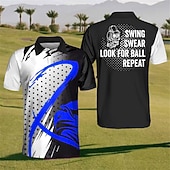 Per uomo A Pois Polo Sportivi Maglia da golf Manica Corta Magliette polo Camicie con Colletto Casual Abbigliamento sportivo Abbigliamento da vacanza Bottoni Stampa 3D Giallo Rosso Blu economico Polo da golf da uomo-Per uomo A Pois Polo Sportivi Maglia da golf Manica Corta Magliette polo Camicie con Colletto Casual Abbigliamento sportivo Abbigliamento da vacanza Bottoni Stampa 3D Giallo Rosso Blu