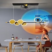 abordables Ventilateurs de plafond lumineux-ventilateur de plafond avec application de conception de doublure de lampe de coucher de soleil rotative à 360 °&amp;amp; télécommande 100cm 5 lumières dimmable 6 vitesses de vent ventilateur de plafond