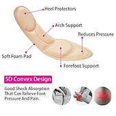 お買い得  インソール＆インサート-足の痛みを和らげる低反発マッサージインソール - 男性と女性用の柔らかいアーチサポートクッションパッド、一日中歩いたり、走ったり、立ったりするのに適した衝撃吸収インサート