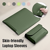 levne Tašky, pouzdra a pouzdra na notebooky-pouzdra na notebook pouzdro na notebook 12&quot; 13,3&quot; 15,6&quot; pro macbook air pro hp dell lenovo asus chromebook obal přenosného pouzdra na notebook voděodolné pouzdro z pu kůže s malou taškou pro obchodní kancelářské cesty