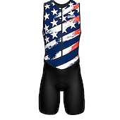 preiswerte Herrenbekleidungs-Sets-Herren Triathlonanzug Ärmellos Triathlon Silber Hellgelb Schwarz / Orange Graphic Fahhrad Lycra Sport Graphic Bekleidung