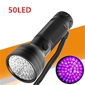 cheap Tactical Flashlights-51/100 LED 395nm UV Flashlight Black Light Ultraviolet Blacklight Detector Aluminum Torch Light UV Lamp
