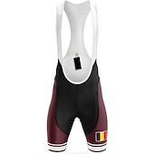 Χαμηλού Κόστους Ανδρικά σορτς, καλσόν &amp; παντελόνια-Ανδρικά Συμπαγές Χρώμα Με Μοτίβο Βέλγιο Εθνική Σημαία Αθλητική φόρμα σορτς ποδηλασίας Ποδήλατο Σορτσάκι με τιράντες Παντελόνια Ποδηλασία Βουνού Ποδηλασία Δρόμου Αθλητισμός 3D Pad