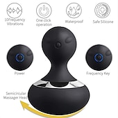 cheap Body Massager-Cordless Electric Handheld Massager with 10 Vibrations, Rechargeable Neck and Body Massager – Black