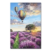 cheap Still Life Paintings-Mintura Handmade Hot Air Balloon Oil Paintings On Canvas Wall Art Decoration Modern Abstract Picture For Home Decor Rolled Frameless Unstretched Painting